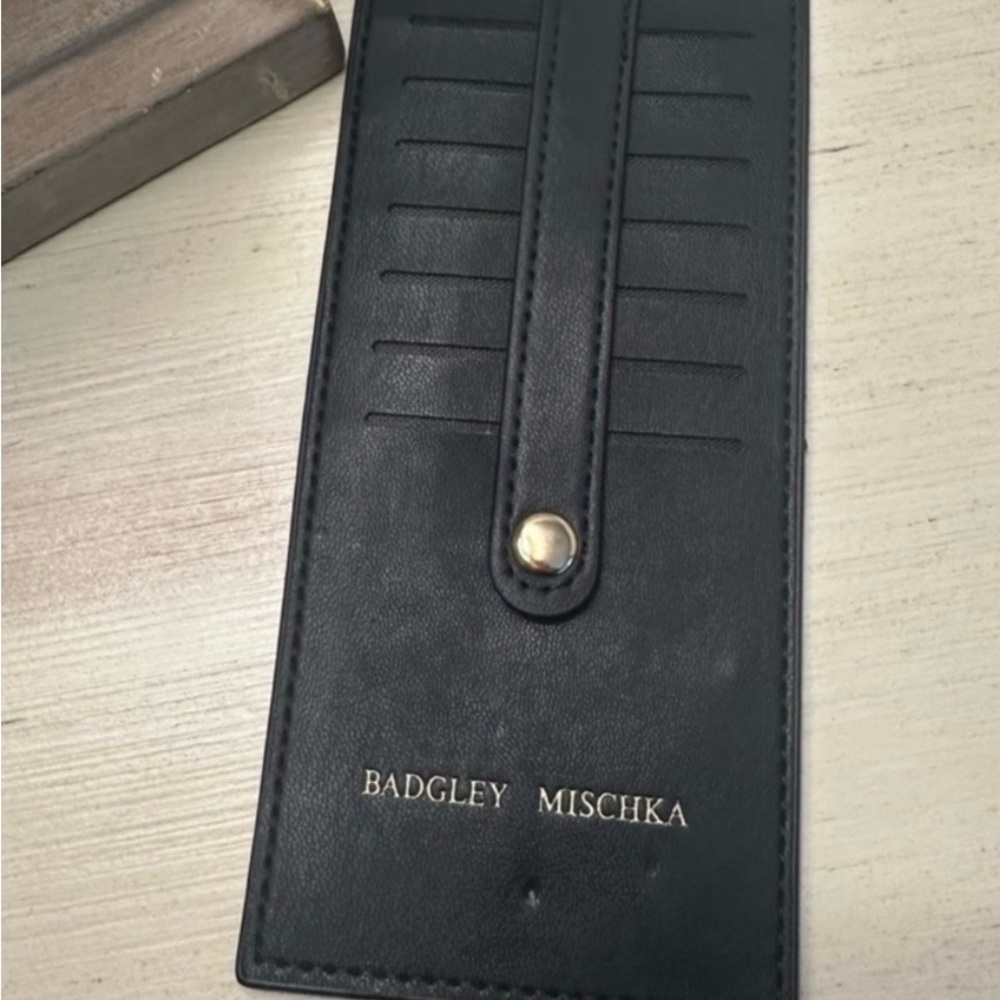 Badgley Mischka Elegant Black Card Holder